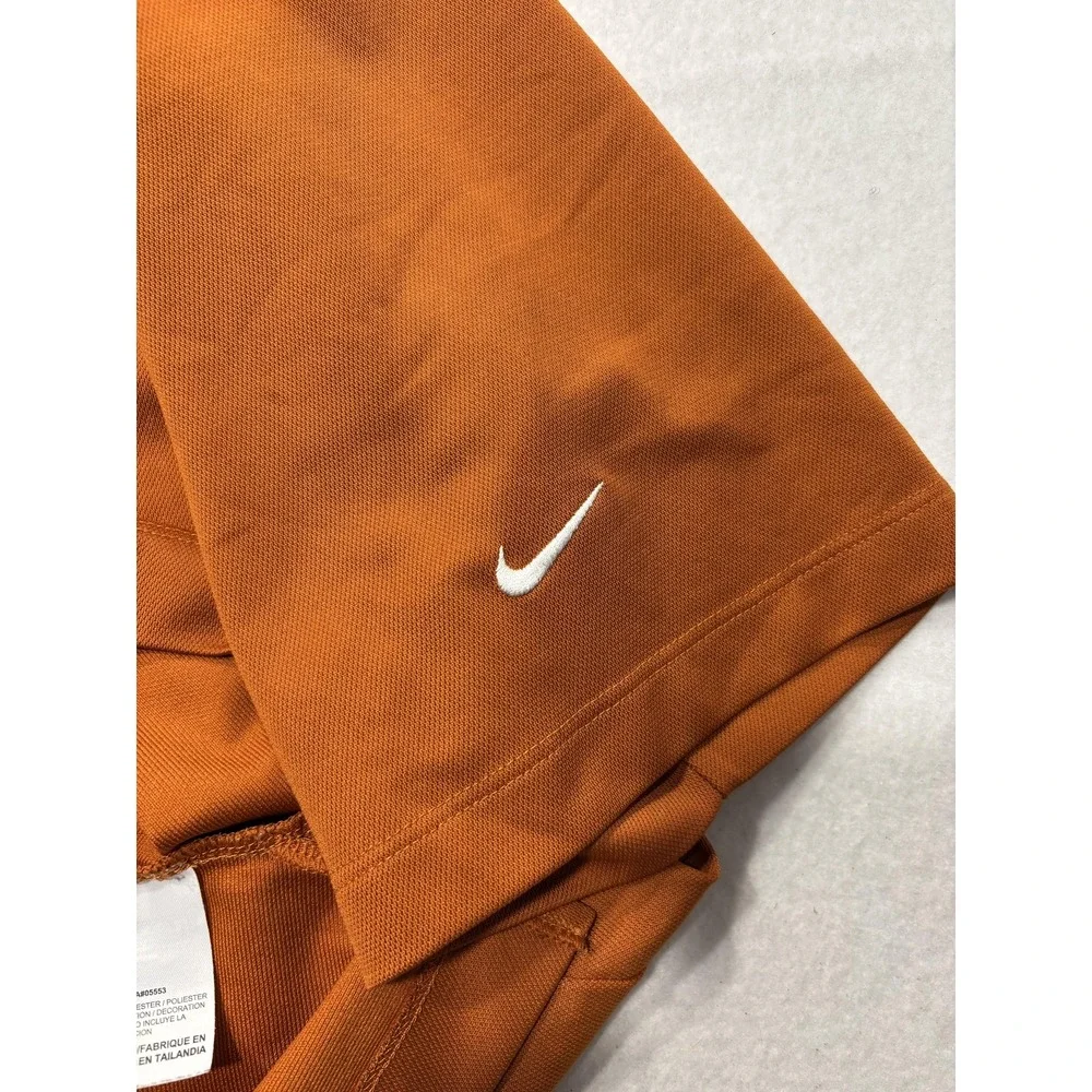 Nike Dri-FIT Golf Polo Shirt Mens Large Orange ETX Logo Short Sleeve Performance